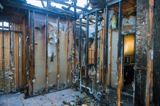 Professional Fire Damage Restoration technician working in Deer Park, WA